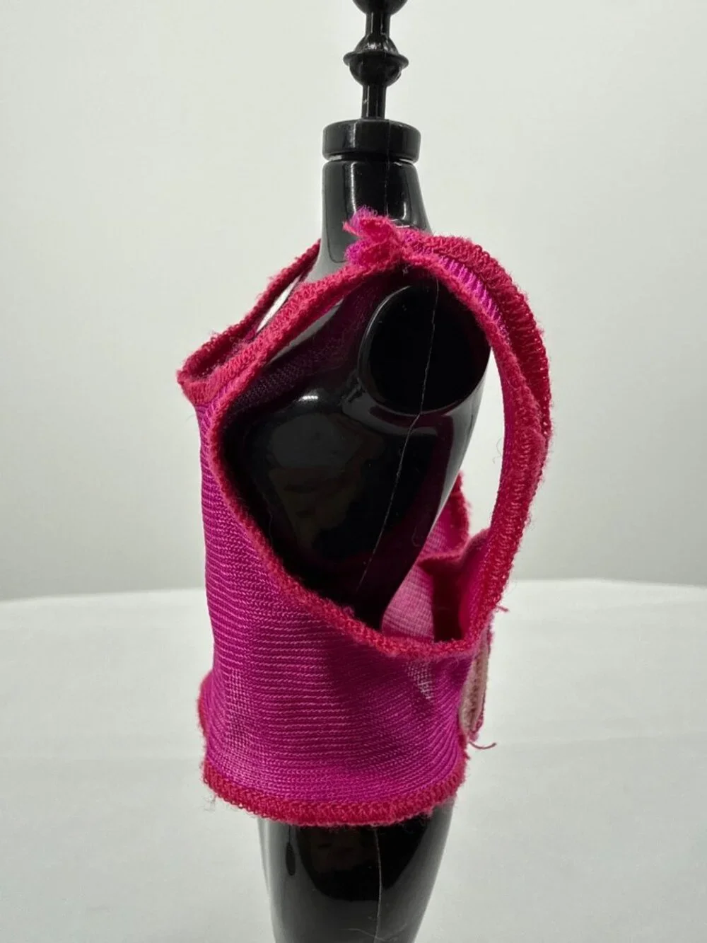Y2K Hot Pink Fashion Doll Knit Tank Top Clothes Crop Top